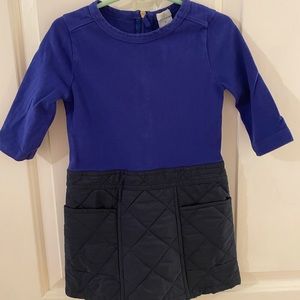 Crewcuts girls dress. Quilted bottom. Color block